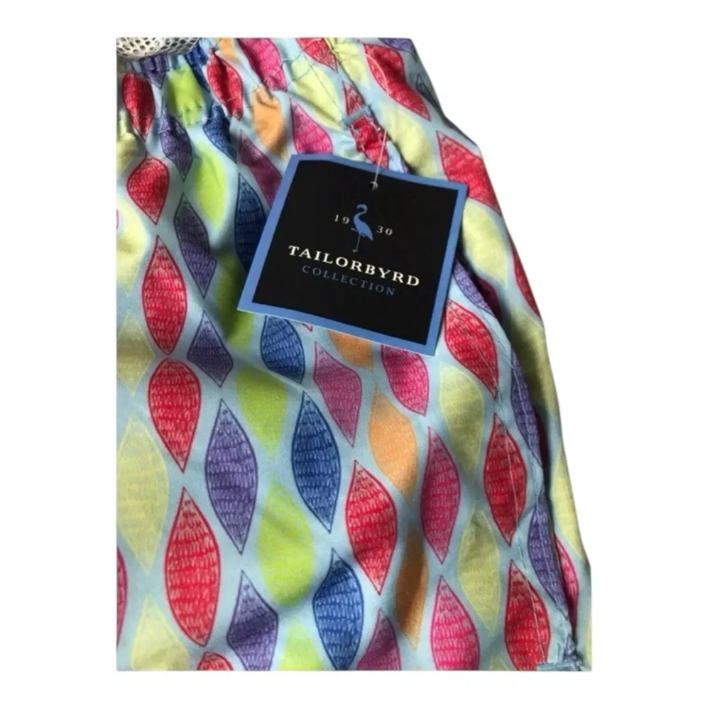TAILORBYRD Men Size XL Cloud‎ Allover Print Brief Lined Swim Shorts Trunks Beach
